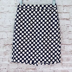 J. Crew the pencil skirt polka dot